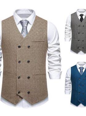 T 62070 Men's Suit Vest 士西装马甲跨境速卖通外贸