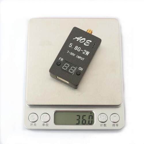 TS933 5.8G 2W 图传 2000mW 48频道 发射 5V稳压 铝合金外壳