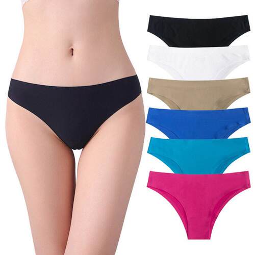Women's Thong Comfortable Silk Underwear Sexy Bikini Pan