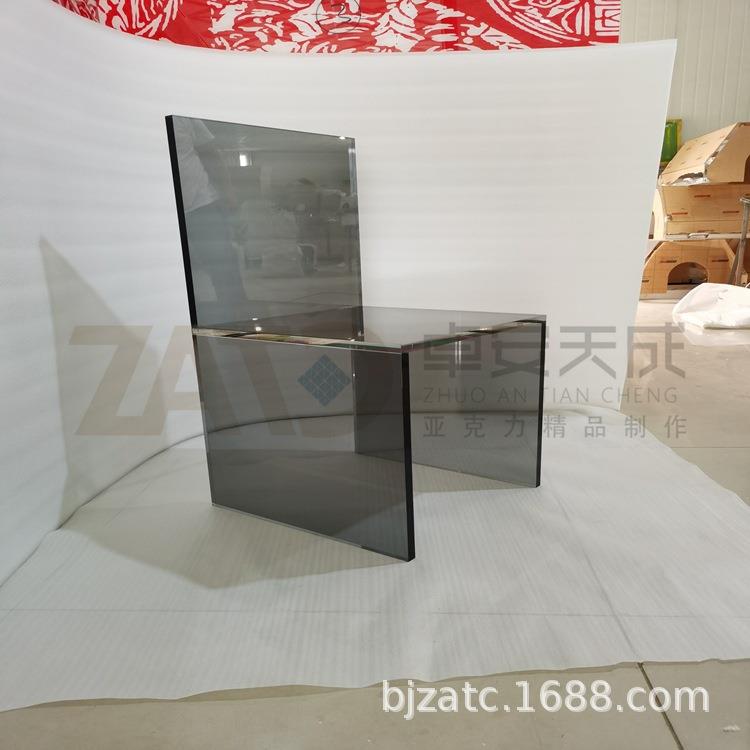 灰透亚克力凳子有机玻璃椅子酒店商场家居均可适用可来图加工厂家