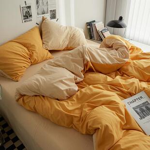 2025秋季 纯色混搭床单四件套南通家纺床上用品宿舍被套三件套床品