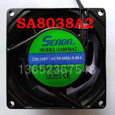 注塑机显示屏散热风扇220V 8cm台湾立德SEADA轴流式风机 SA8038A2