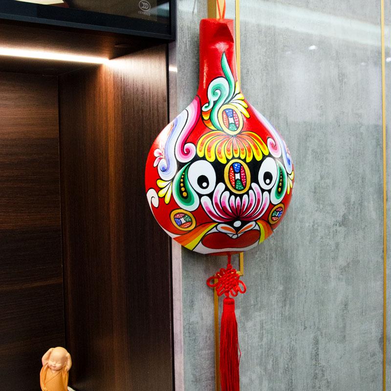 纯手工绘画京剧社火马勺脸谱面具装饰挂件中国风小礼品送老外民俗