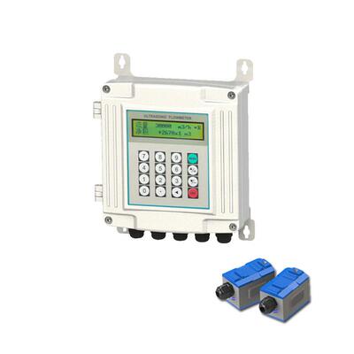 超声波流量计便携式手持外夹外贴传感器管壁插入式供暖水流量计