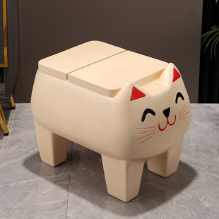 可爱招财猫凳子门口入户玄关客厅家用坐落地摆件搬新家乔迁礼物送