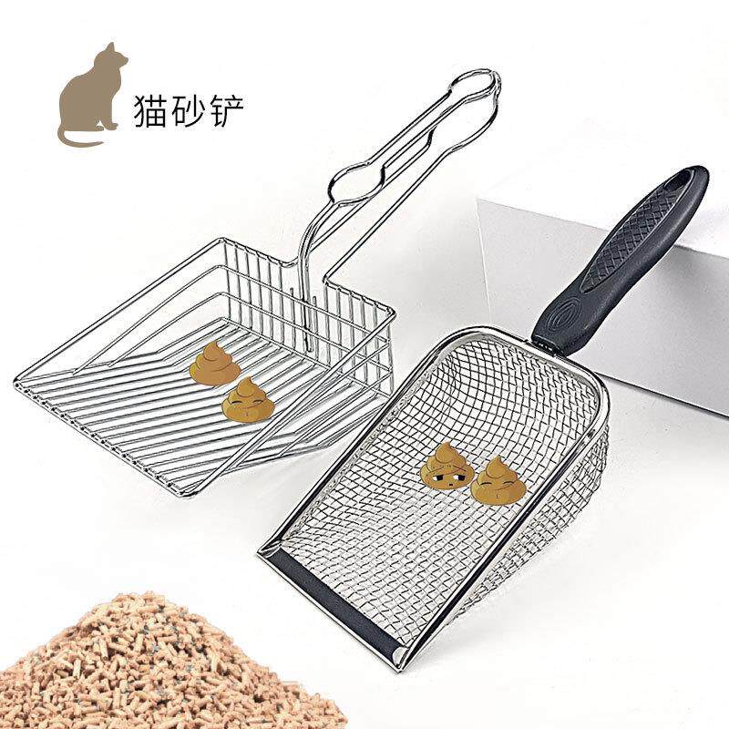 不锈钢猫砂铲拾便器芦丁鸡宠物铲屎器爬宠铲子猫狗屎铲沙滩铲大号