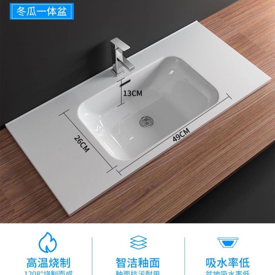 可定制台上盆柜盆薄边盆半嵌入洗手盆洗脸盆陶瓷台盆一体面盆单水