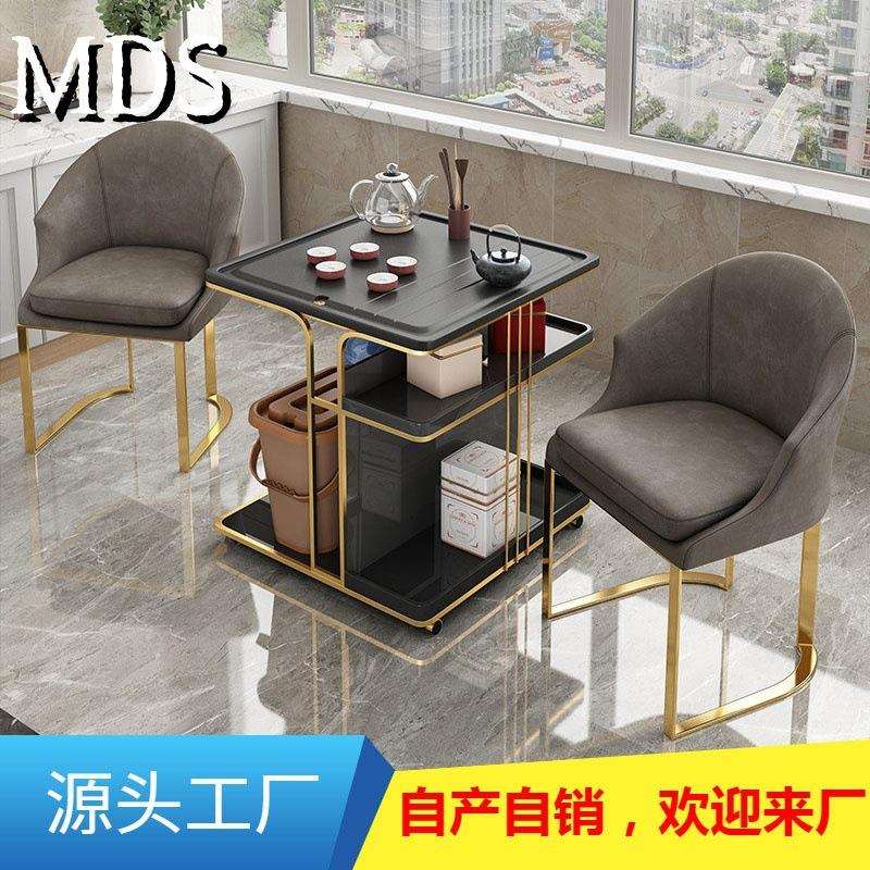 北欧风阳台墨绿色单人位简约布艺沙发椅现代不锈钢休闲座椅小户型