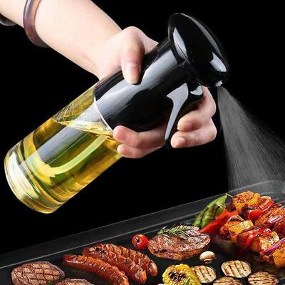 Kitchen Oil Bottle Cooking Oil Spray 200ml Black Pneumatic