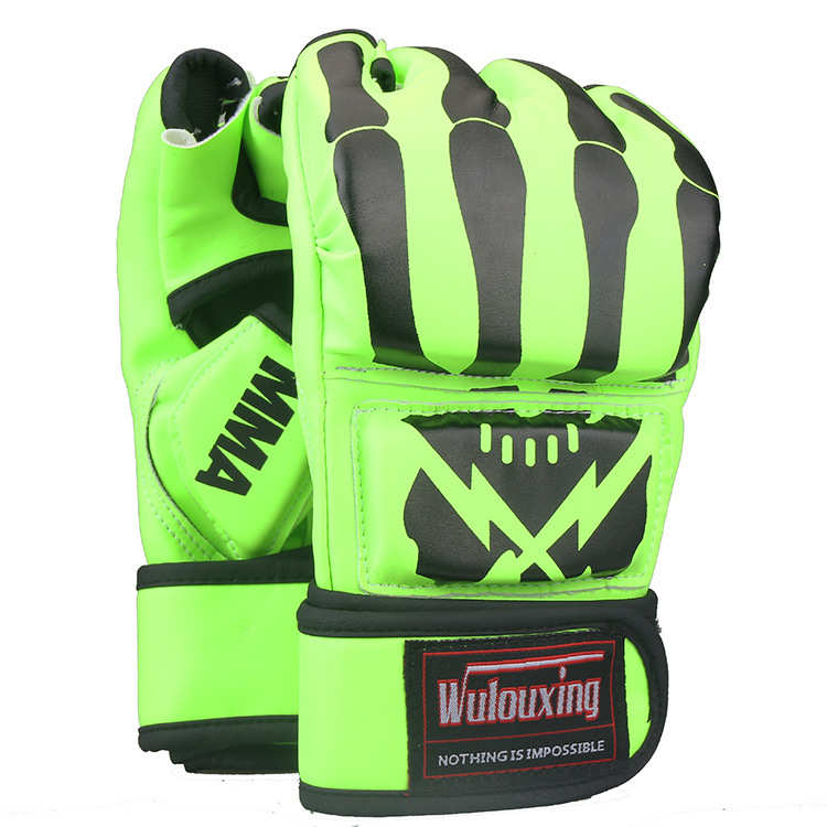 半指拳击手套散打格斗UFC拳套成人搏击训练MMA拳击套打沙袋泰拳套