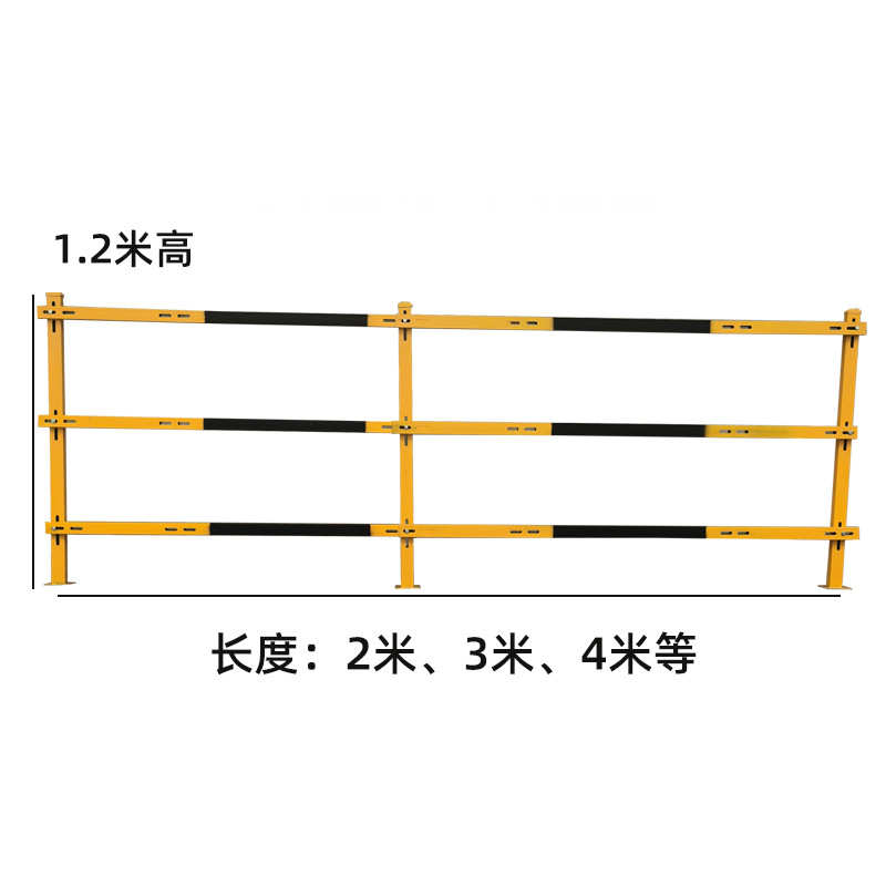 工地楼梯防护栏方管伸缩楼梯扶手建筑工地定型化临边防护栏杆立柱