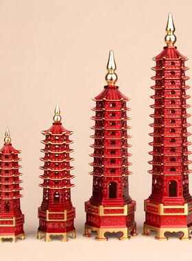 文昌塔摆件十三层纯铜九层办公室13层的书房书桌金榜题名合金材质