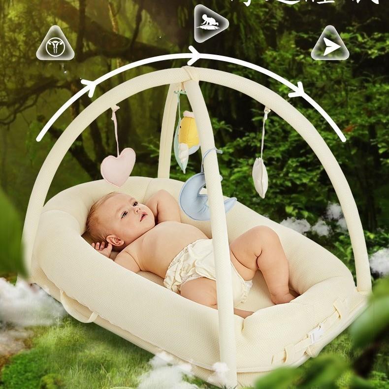 婴儿便携式小床刚出生宝宝摇篮床新生儿哄睡可移动游戏架床中床