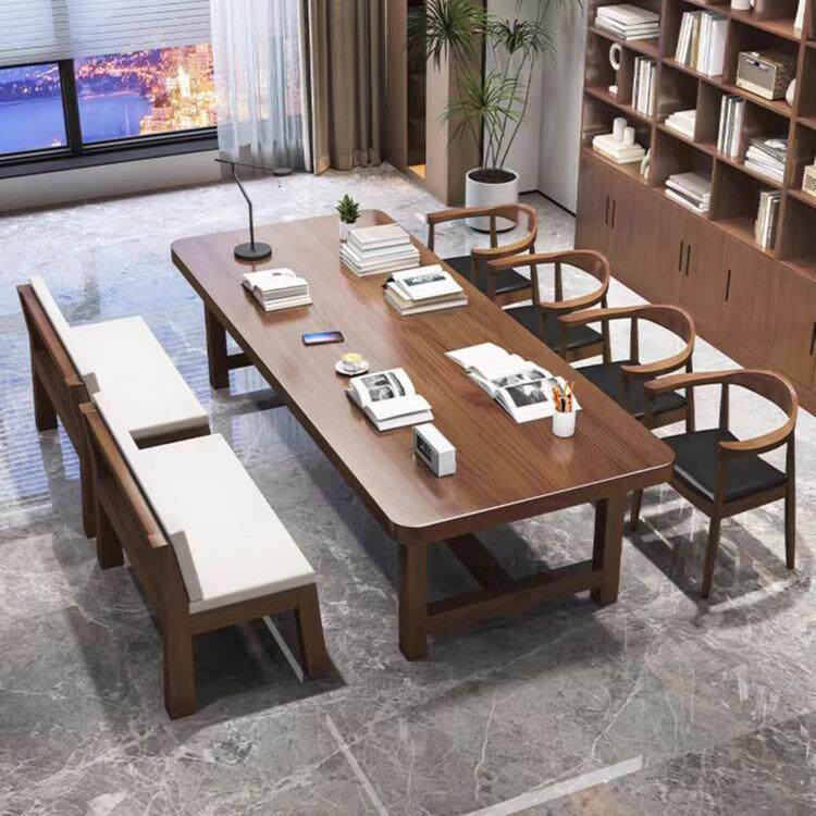 实木去客厅化大书桌椅组合家用电脑写字学习桌办公室工作台长条桌