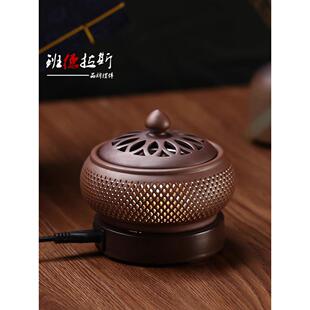 轻奢电子熏香炉电家用室内香薰炉檀香沉香电熏炉插电充电调温香炉