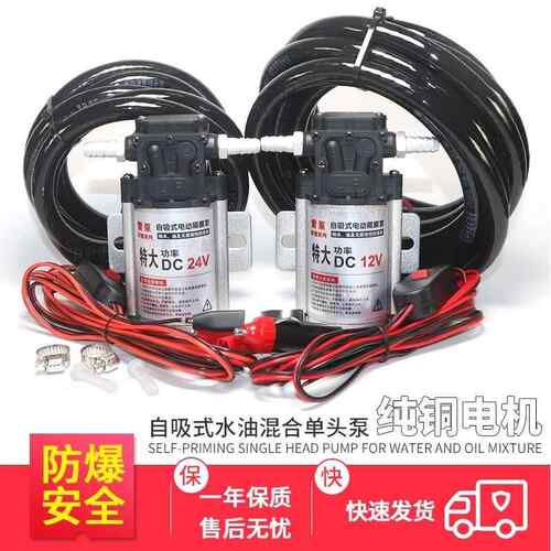 德国进口汽车货车12V24V车载汽油泵自吸式电动抽油泵汽油柴油清水