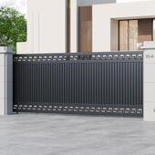 电动平移门铝合金别墅车库门电动大门庭院转弯平移门电动门平移门