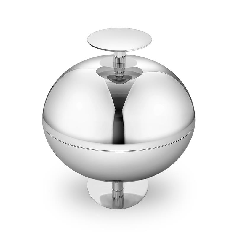 高档欧式盘不锈钢奢带碗盖水果盘茶几干果轻零食盘甜品样板房摆件