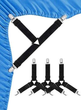 4 Pcs Triangle Bed Sheet Holders Fitted Sheet Clips Adjustab
