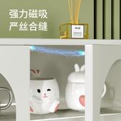 厨房柜台架茶具水杯置物架收纳高抽屉杯带杯子防潮密封杯子收纳柜