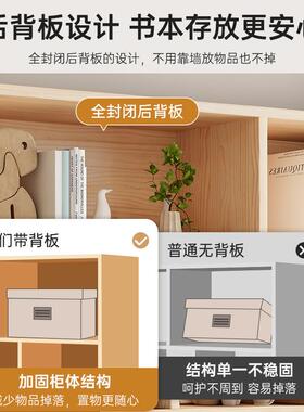 书架地置物架家用客厅置柜物办公落室防尘子柜储物柜实LDN木书柜