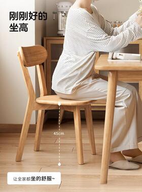 实木椅餐椅家用餐桌椅商子简约靠背椅木头复ZZH-8061古意用式厅餐