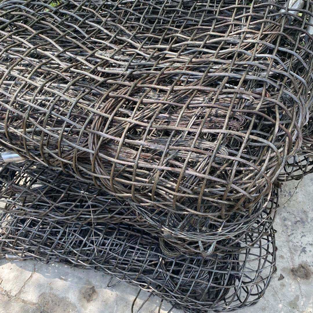 手编钢丝绳吊网网片网兜，建筑垃圾水泥钢丝网，砖块石头起重吊网