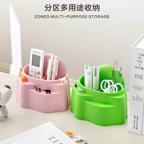 Desktop Stationery Organizer Plastic Mountain Pen Holder Mul