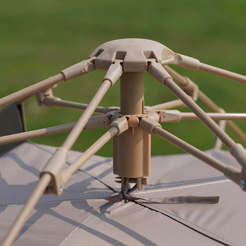 -折叠防雨露营人便携式户外全自动过夜二合一天幕黑胶4野营帐篷3