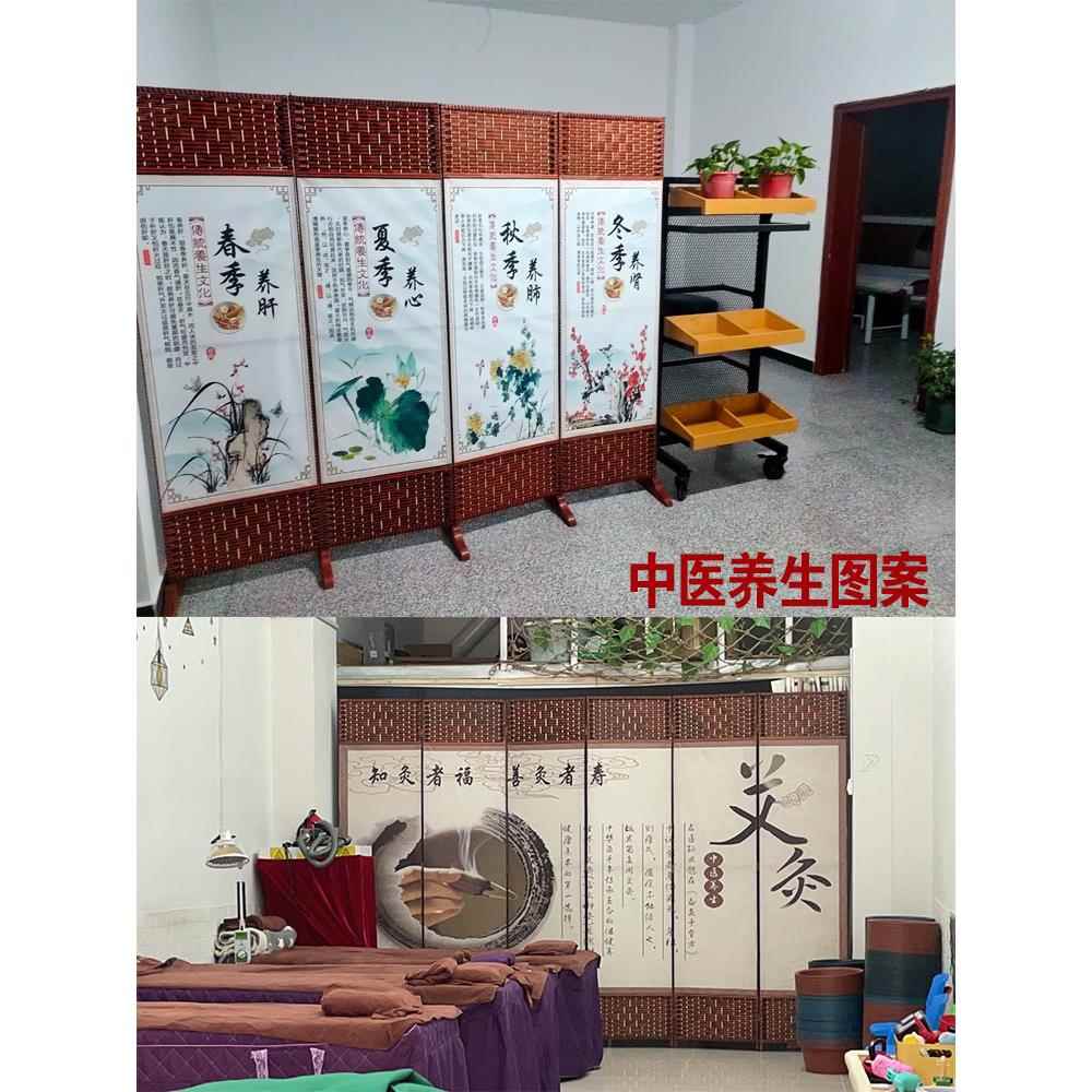 简易屏玄隔断墙折屏遮挡简约现代折叠移风动布艺关中风式06562风