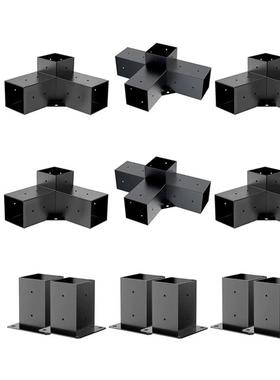 厂家凉亭套件木架套件带角底支架木梁连接器凉棚栅栏支架