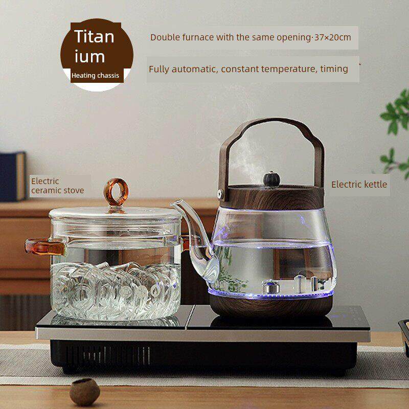 茶马仕纯钛嵌入式电陶炉电热烧水壶茶台茶桌全自动上水智能电茶炉