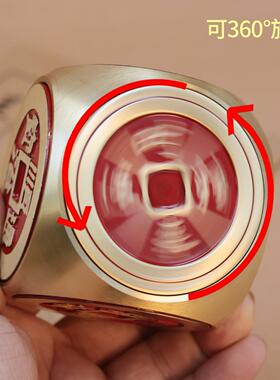 黄铜超大号红油五帝铜钱时来运转五帝钱六面转可旋转摆件铜工艺品