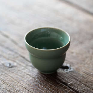越窑青瓷茶杯单个创意福禄陶瓷杯子主人杯单杯家用品茗杯功夫茶杯