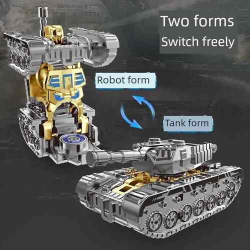 坦克机器人变形坦克指尖陀螺减压神器解压儿童玩具礼物变形机器人