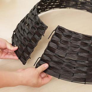 圣诞节树脚竹编树篮子树裙圆框围栏ins北欧复古圣诞树装 饰底座