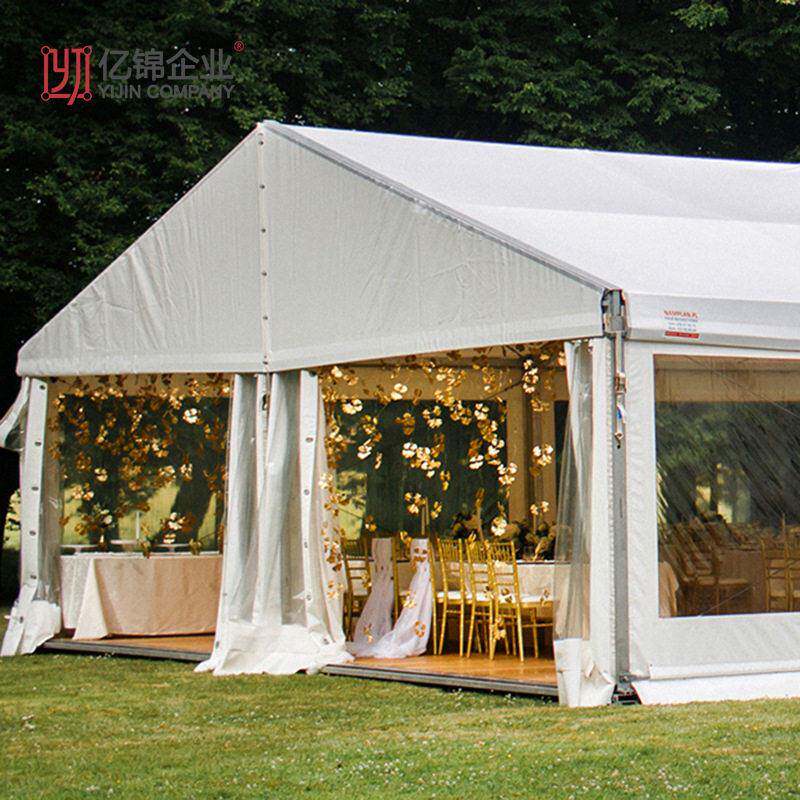 户外草坪婚礼透明酒席篷房铝合金PVC可拆装晚宴派对婚庆帐篷厂家