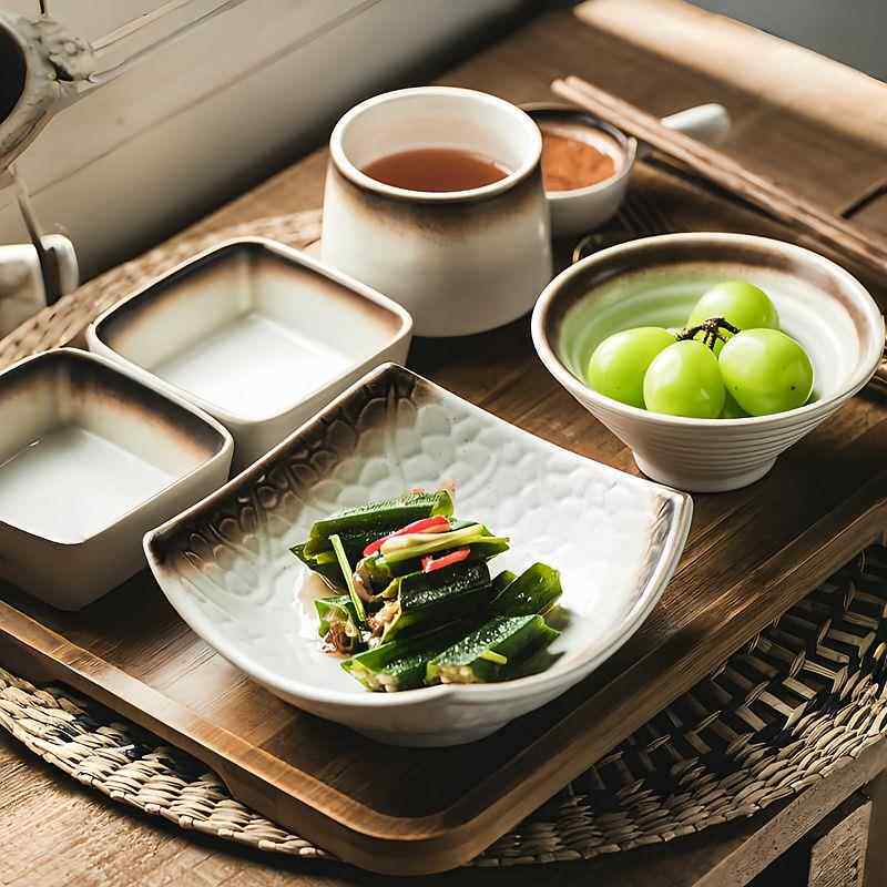 一人食月子餐具产妇专用早餐餐盘托 托盘套装日式家用碗碟套餐釉