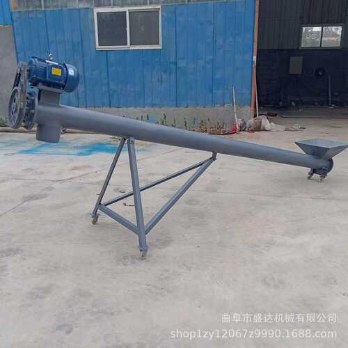 倾斜爬坡玉米小麦装车螺旋提升机现货219管径螺杆上料机
