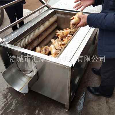 汇康毛辊清洗机胡萝卜红薯尼龙辊抛光清洗机烧羊蹄毛刷除污机