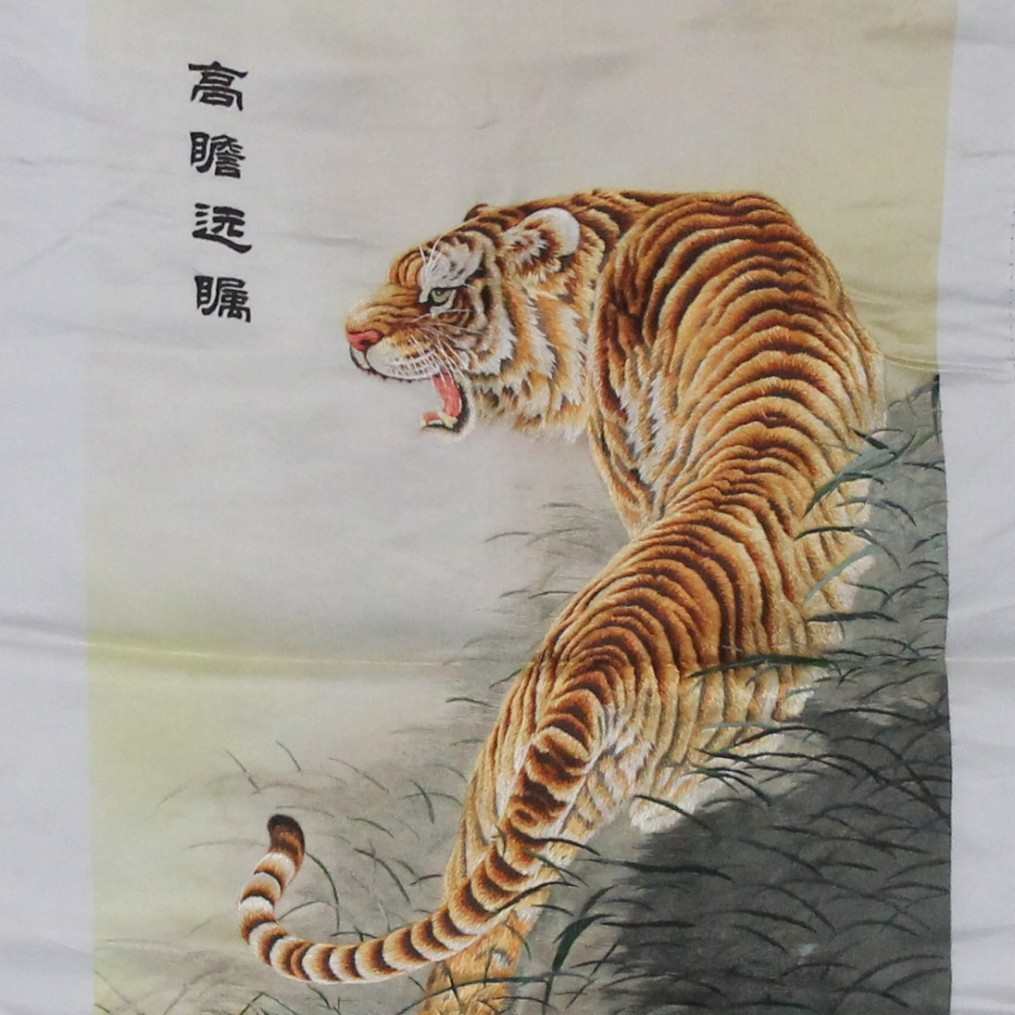 装饰画绣图寿片鸡办公室刺绣挂画苏州供应客厅批发手工虎苏绣图片