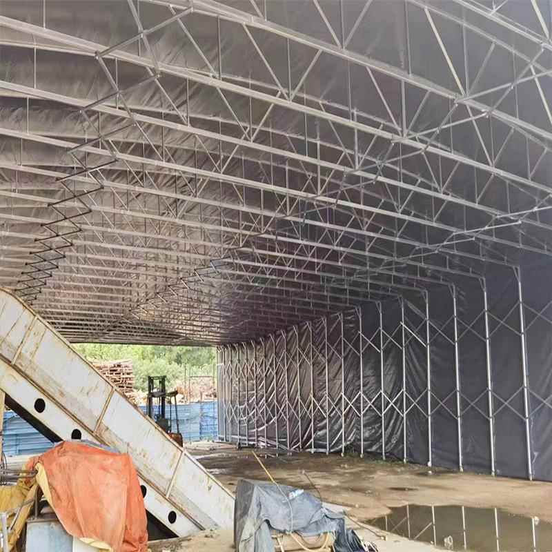 大户仓库工厂型停阳车场遮阳外棚大排档雨棚815移动伸缩遮隔热