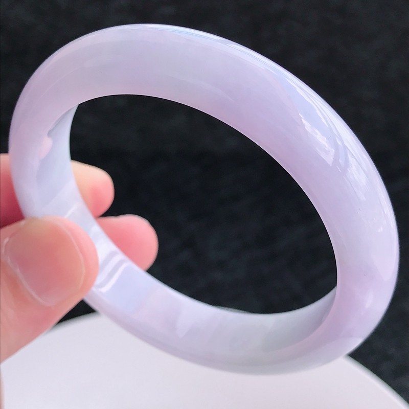 内径56.5mm天然缅甸A货翡翠紫罗兰正圈圆口玉手镯56.94克,珠宝/钻石/翡翠,手镯,淘宝优惠券,粉丝福利购,淘宝优惠卷