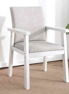 实木扶手椅老家学习书桌椅简MS-0822约卧室凳子办公人椅子加用靠