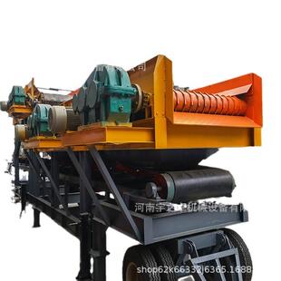普洱泥石分离机移动式建筑垃圾沙石分离设备多功能滚轴土石分离筛