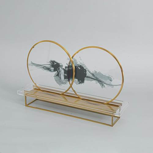 新中式抽象水墨装饰摆件客厅玄关办公桌电视柜书房酒柜软装摆设品