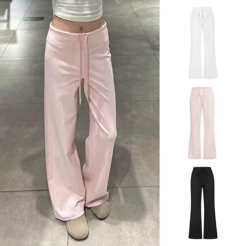 Women's ( Pants) High Waisted Loose Drawstring Pleated