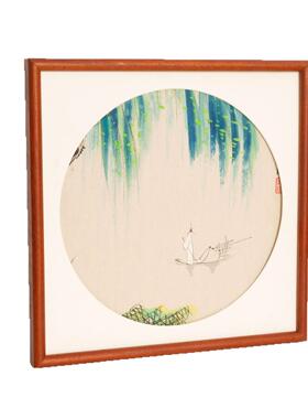 实木仿铜角相框中式画框装裱国画框铜角工艺级感相框厂家