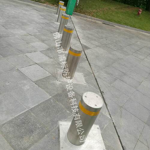 东莞迎宾馆浅埋型全自动液压升降柱长方形底箱升缩止车桩隔离车档