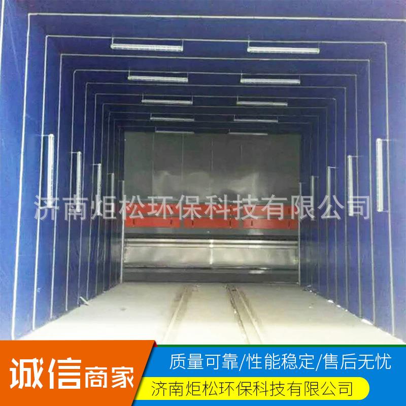 移动式电动伸缩喷漆房折叠式汽车家具喷漆房轨道式喷烤漆房